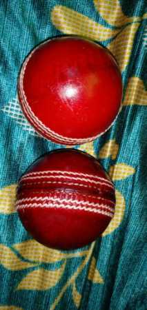 Cricket Ball - Leather Material 50 OVR Size Red Color | Industrial Application Unisex Design Pack of 4 Pieces