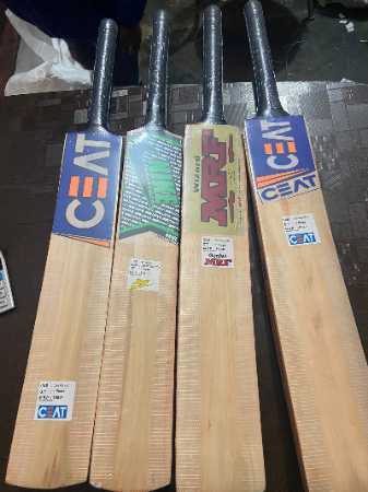 Kashmiri Bat - Wooden Willow Chapti Handle Brown Color | Industrial Application Unisex Design Printed Finish