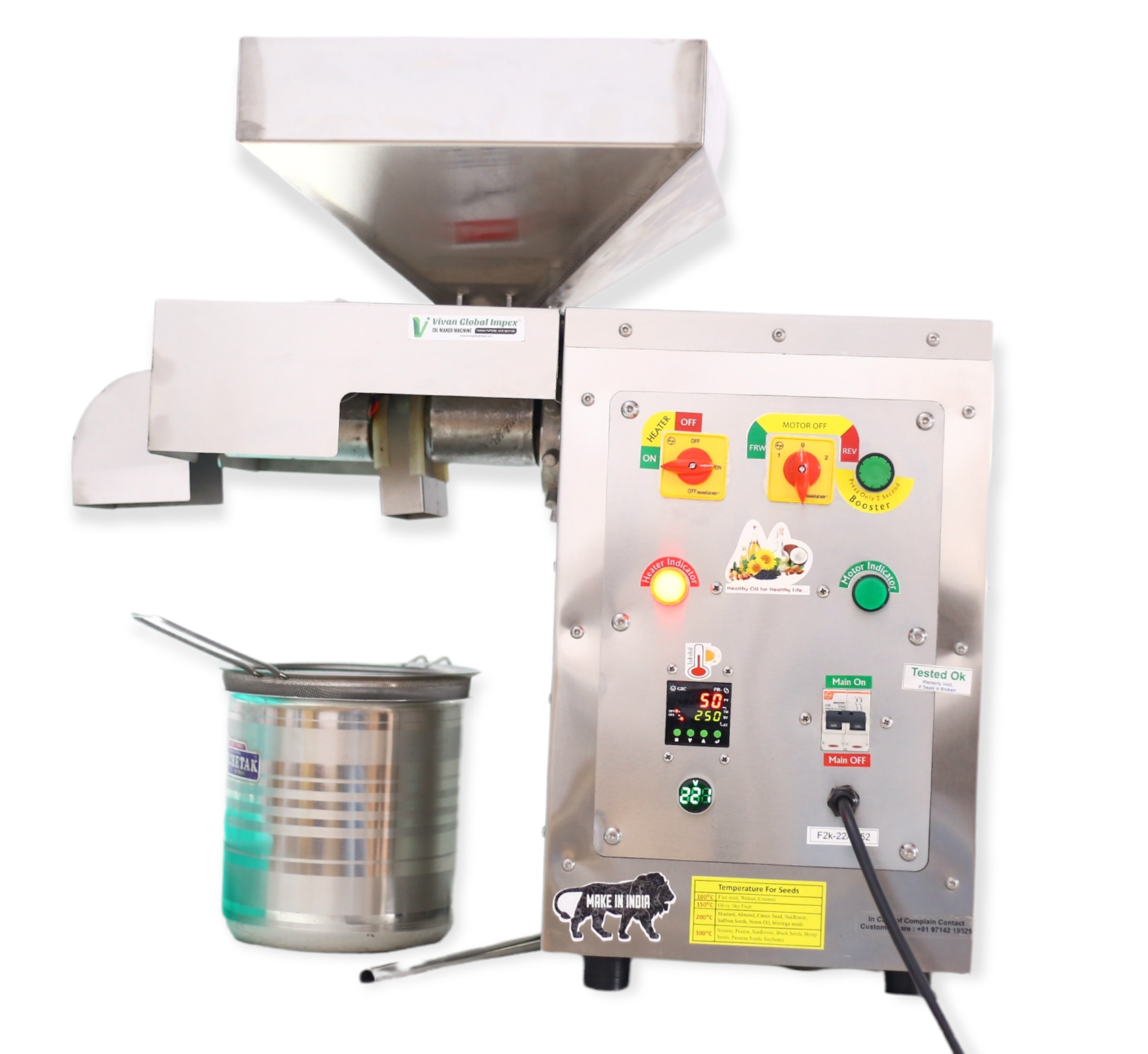 Cold Press Oil Machine 3600Watt