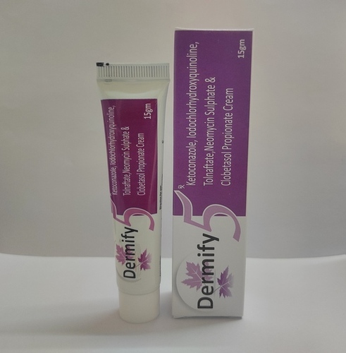 DERMIFY 5 Ketoconazole Neomycin Sulphate Iodochlorhydroxyquinoline Tolnaftate Clobetasol Propionate Cream