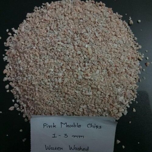 water washed pink crushed marble chips for terrazzo flooring and wall cladding
