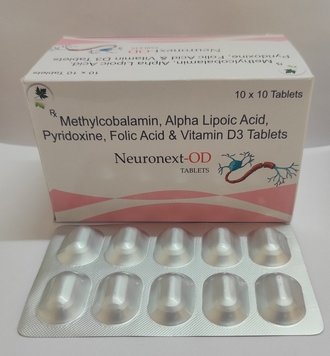 Methylcobalamin Alpha Lipoic Acid Vitamin D3 Pyridoxine Hydrochloride And Folic Acid Tablets General Medicines