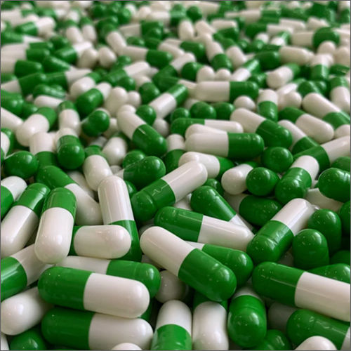 Green And White Empty Hard Gelatin Capsules