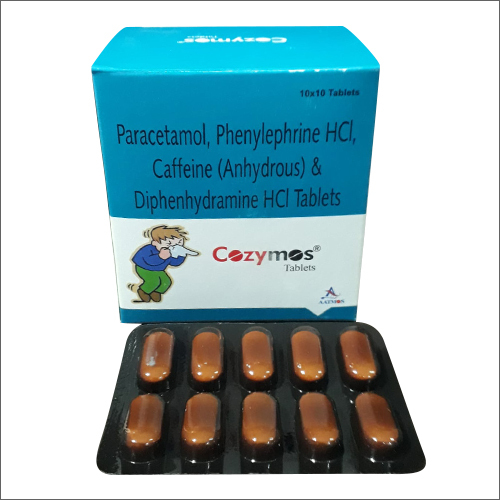 Paracetamol Phenylephrine HCL Caffeine Anhydrous And Diphenhydramine HCL Tablets