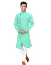 Collar Neck Cotton Straight Kurta and Pyjama Set