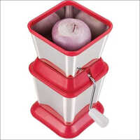 12 Blade Stainless Steel Chilly Cutter - Stainless Steel, Different Sizes Available, Red And Silver Color , Plain Design With Abs Plastic Features