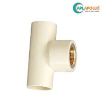 CPVC Female Tee - 15 Mm to 32 Mm, Brass Threaded Connection, Yellow Color, Round Shape, ASTM Standard Quality