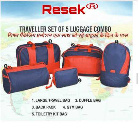 Blue & Red 5Set Combo Bags