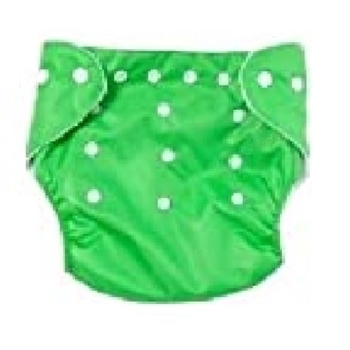 baby button diaper plain - green