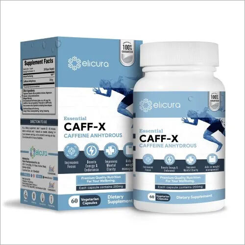 Caffeine Anhydrous Elicura Caff-X (60 Veg Caps)
