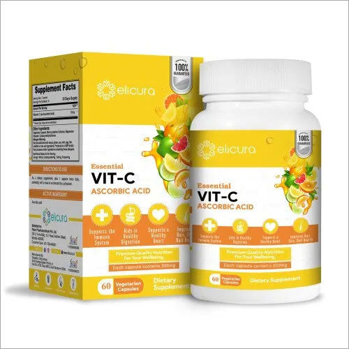 Vitamin C Capsules - Elicura Vit-C (60 Veg Capsules)