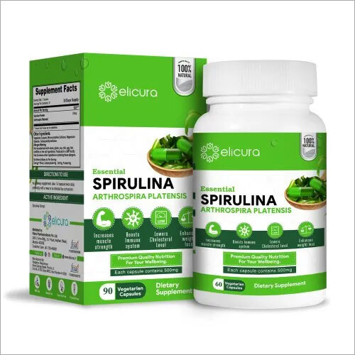 Spirulina Capsule - Elicura Spirulina (60 Veg Capsules
