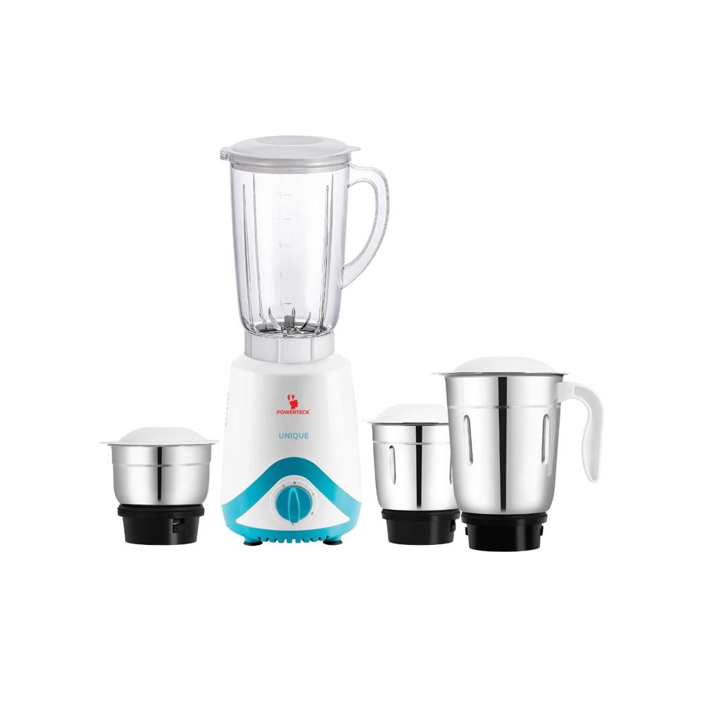 Mixer Grinder - 550W Power, 220-240 Voltage | White Finish, 3 Jars, Warranty Included