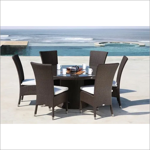 German Outdoor Wicker Dining Set