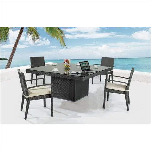 Rattan Wicker Dining Set No Assembly Required