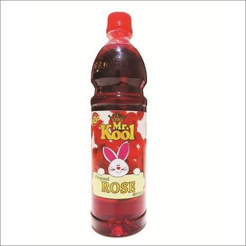 Milk Based Rose Syrup - 1 Ltr Bottle Pure Sweet Taste Processed with Fresh Garden Roses Longer Shelf Life Nutritionally Rich