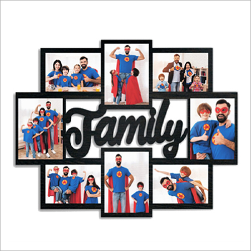 Sublimation Printing Photo Frame - Solid Wood, Rectangular Shape, Multicolor Finish | Wall Hanging & Shelf Display, Family Message Design