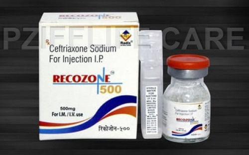 Liquid Ceftriaxone Sodium For Injection RECOZONE 500MG