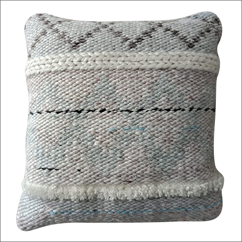 Light Grey Handwoven Cushion