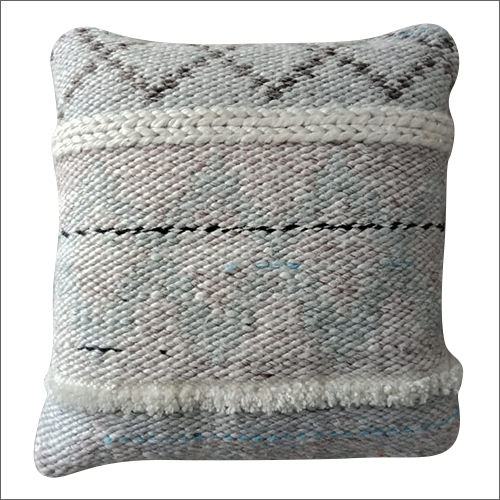 Light Grey Handwoven Cushion