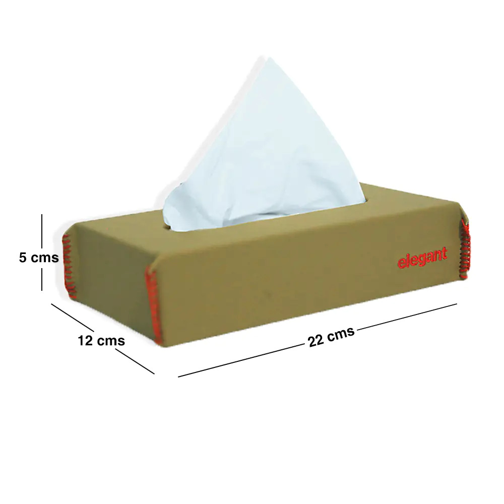 Nappa Leather Tissue Box Plain
