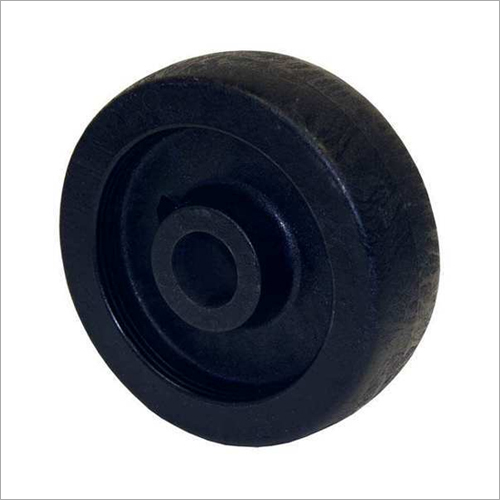 Trolley Rubber Wheel - Rubber Material Load Capacity 100-500kg | Black Color Sturdy Design for Heavy Industry Transportation