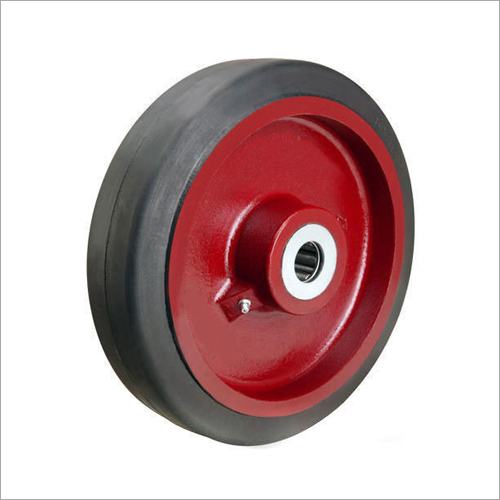 Nylon Caster Trolley Wheel - 0-100 Kg Load Capacity, 0-10 mm Width, Red and Black Color, Tear-Resistant and Durable Design