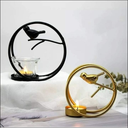 Bird Design T light Candle Holder Set of 2