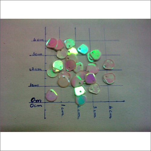 7mm Small Shell Droplet Sequins - Plastic, 7 mm Size, Multicolor Shades | Decorative for Sarees, Dresses, Cushions, Embroidery Use