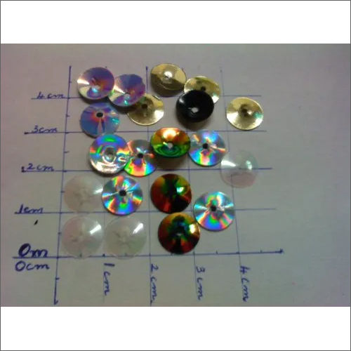 Different Available 10mm Plastic Round Katora Sequins