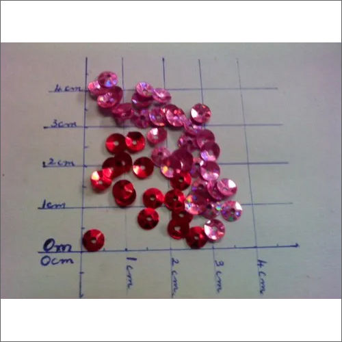 Pink 5Mm Plastic Diamond Cup Sequins