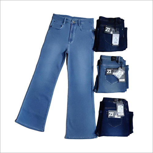 Wide Legs Lycra Denim Jeans - Non Stretch Denim Multicolor | Comfortable Fit for Diverse Body Shapes Suitable for Casual and Formal Wear