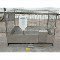 Rabbit Breeding Cage - Stainless Steel, Industrial Application, Gray Finish, Laboratory Compatible