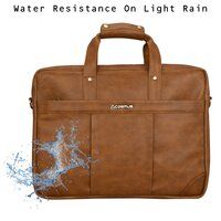 Cosmus Signet Tan Leather Laptop Messenger Office Bag