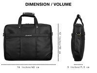 PU Leather Laptop Messenger Office Bag Cosmus Signet Black