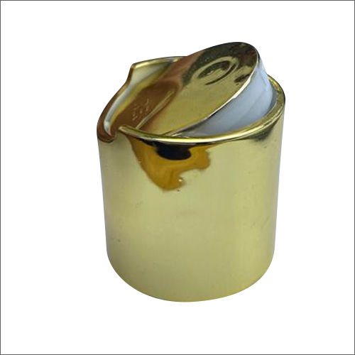 Golden Metalised White Disc Top Cap