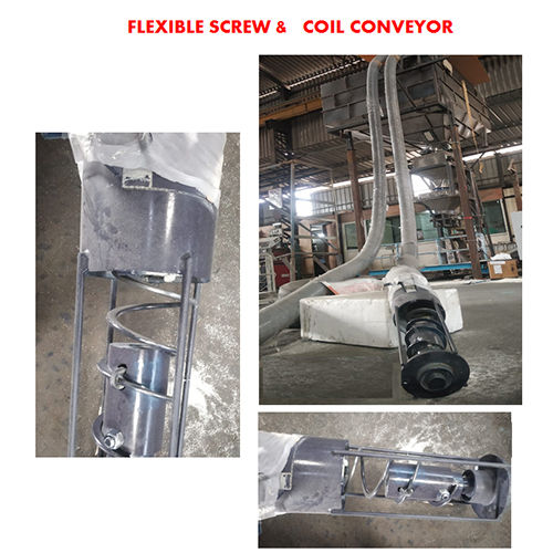 Silver Flexible Screw And Coil Conveyor