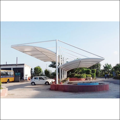 Yellow Car Parking Tensile Structure