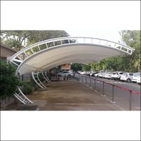 Tensile Membrane Structure - Pvc Panel, 10-year Lifespan, Ivory White | Weather-resistant, Versatile For Carports, Hotels, Warehouses, And More