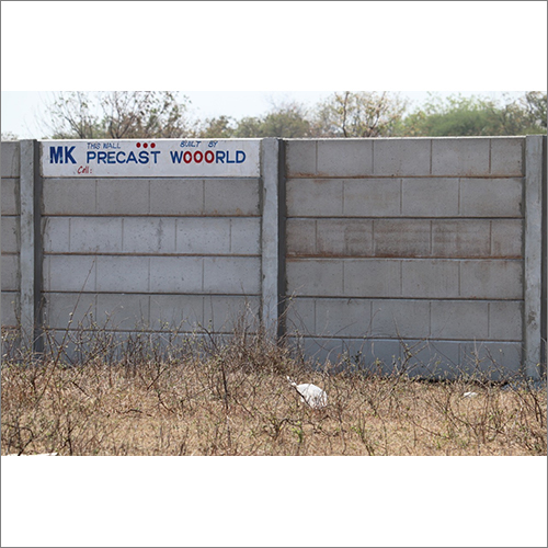 Modular Precast Concrete Compound Wall - Cement / Concrete Material Polished Surface Treatment | Long Service Life Commercial Usage
