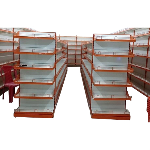 White-Orange Gandola Display Racks