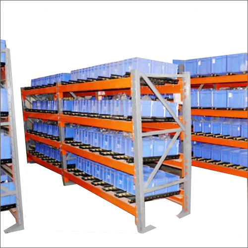 Orange-White Industrial Fifo Racks