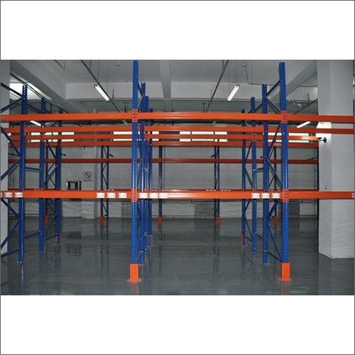 Heavy Duty Beam Rack - Mild Steel, 6 Feet Height, Rectangle Shape, Orange-Blue Color | Efficient Space Handling, Corrosion Resistant Design