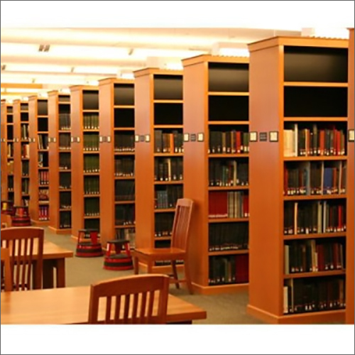 Brown Wooden Library Racks