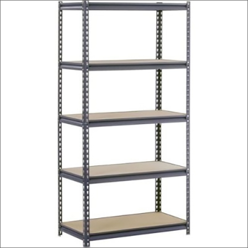 Mild Steel Slotted Angle Racks - 7 Foot Height, Grey Color, Rectangle Shape | Adjustable Design for Efficient Industrial Storage