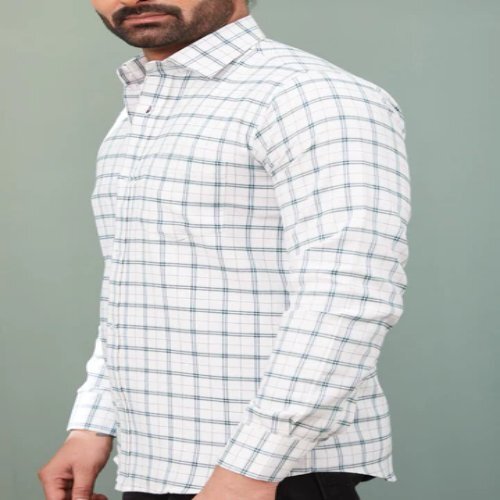 Vanusher checkered men shirt