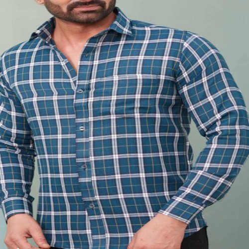 Vanusher checkered men shirt