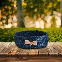 Handmade Blue Decorative  Basket - Depth: 12  Centimeter (cm)