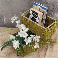 Multi Purpose Organizer Decorative  Basket - Color: Beige