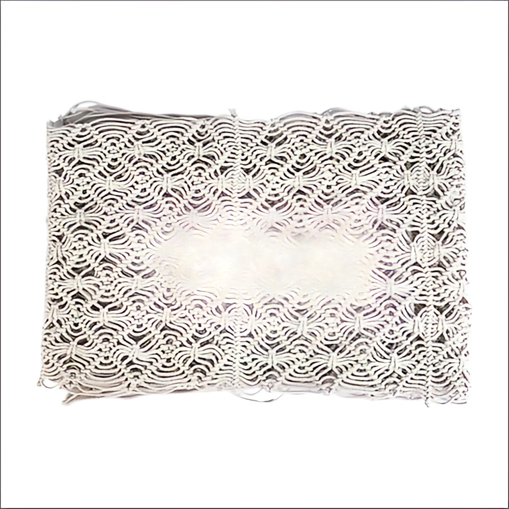 Durable Hand Woven White Bed Macrame